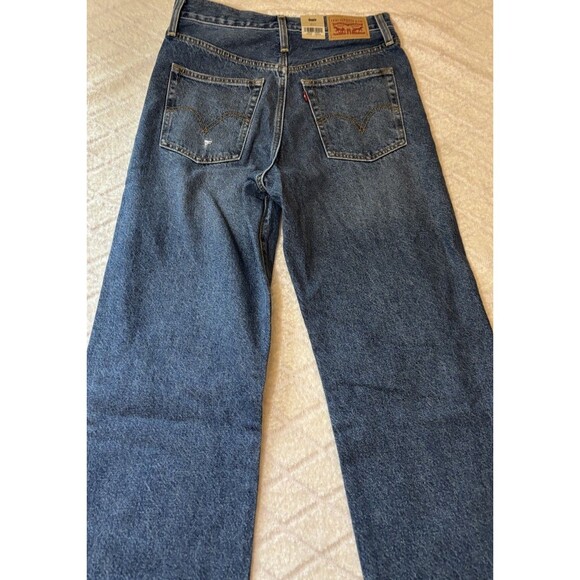 New Levi’s Super High Rise Rib Cage Straight Women’s  Distressed Jeans Sz  29/27 - Picture 9 of 16